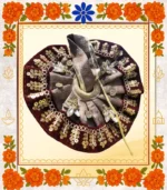 Maroon Designer Ladoo Gopal Dress | Elegant Thakur Ji Poshak with Stone & Sequin Work  - Image 3