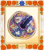 Royal Blue Embroidered Ladoo Gopal Dress | Designer Bead & Sequin Poshak  - Image 4