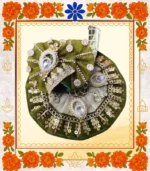 Green Designer Ladoo Gopal Dress | Elegant Thakur Ji Poshak with Stone & Pearl Work - Image 4
