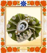 Green Designer Ladoo Gopal Dress | Elegant Thakur Ji Poshak with Stone & Pearl Work - Image 3