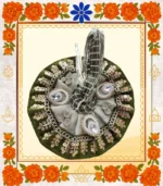 Green Designer Ladoo Gopal Dress | Elegant Thakur Ji Poshak with Stone & Pearl Work - Image 2