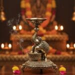 Gajanan Brass Elephant Deepam - Auspicious Vastu Lamp for Prosperity, Wisdom & Divine Protection