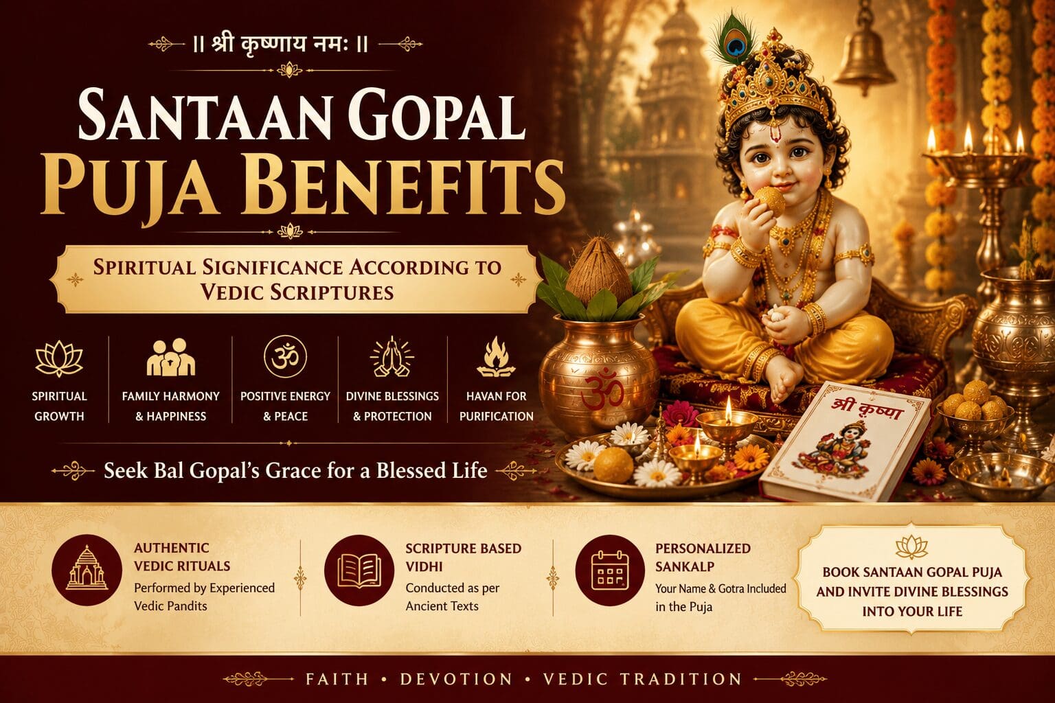 Santaan Gopal Puja Benefits – Spiritual Significance According to Vedic Scriptures with Lord Bal Gopal